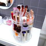 360 Rotating Makeup Organizer, Great Clear Acrylic Cosmetic Storage Display in Vanity Bathroom and Dresser, Large and Tall for Skincare Cream, Perfume, Lotion and More ( 3 Removable Lipstick Racks )