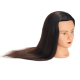 Hairginkgo Mannequin Head 20"-22" Human Hair Manikin Head Hairdresser Training Head Cosmetology Doll Head for Styling Dye Cutting Braiding Practice with Clamp Stand (92018LB0214)