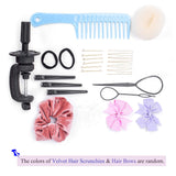 Mannequin Head Hair Styling Training Head Braiding Manikin Cosmetology Doll Head with stand, Synthetic Fiber Hair 26 inches HX2701