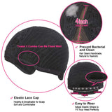Molefi Wavy Wigs for Black Women Body Wave Human Hair Side Parting Wig Shoulder Length Natural Black Color Machine Made Regular Glueless Wig with Lace Part