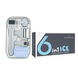 beautimate 6 in 1 Derma Roller Microneedle Kit with Ice Roller for Face and Body - 0.25mm and 0.3mm Micro Needle Dermaroller Set with Silicone Face Brush, Storage Case and Disinfection Tank