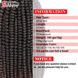 3 Packs 12 Inch Spring Twist Ombre Colors Butterfly locs Crochet Braids Braiding Hair Extensions Low Temperature Fiber 30 Strands 160g/Pack (12 Inch, T1B-30)