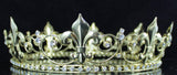 TEENS BOYS METAL KING CROWN AUSTRIAN RHINESTONE CRYSTAL THEATER PROM PARTY H910 GOLD