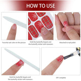 24 Sheets Christmas Nail Polish Wraps Full Wraps Nail Polish Stickers DIY Self-Adhesive Nail Decals Strips Full Cover Nail Strips with Glass Nail File for Women Girls (Christmas Plaid and Snowflake)