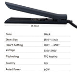 Hair Straightener and Curling Iron 2 in 1, Professional Tourmaline Ceramic Flat Iron with 3D Floating Plates for All Hair Types Styling, Rotating Adjustable Temperature is Helpful for Salon (Black)