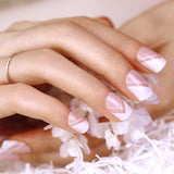 ArtPlus 24pcs x 4 (4-Pack) Elegant Touch French Manicure False Nails with Glue Full Cover Medium Length 4 Boxes in 1 Premium Pack Fake Nails Art