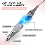 MelodySusie 30000 rpm Professional Nail Drill-Scarlet, High Speed, Low Heat, Low Noise, Low Vibration, Portable Electric Efile Drill with 10 PCS Diamond Bits for Acrylics Gel Nails