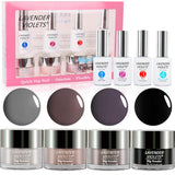 Lavender Violets Dip-Powder-Nail-Kit 0.5 oz/bot. Large Capacity Acrylic Dipping-Powder Set for Home Salon Manicure 761