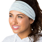 Hipsy Adjustable & Stretchy Xflex Band Wide Sports Headbands for Women Girls & Teens (Space Dye Violet/Grey/Mint Xflex Band 3pk)