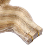 100% Real Tape in Extensions Human Hair 18 Inch Balayage #12 Blonde Highlight with 613 Blonde Skin Weft Hair Extensions Tape in Human Hair 20pcs 40g/pack