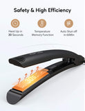 KIPOZI Ceramic Hair Straightener Flat Iron for Hair with Ergonomic Handle, Ionic 2 in 1 Curler and Straightener Dual Voltage Travel Size LED Display, 1 Inch Black