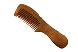 Wooden Comb Wooden Brush Medium Tooth Comb Handmade Rosewood Comb with Handle - WC018