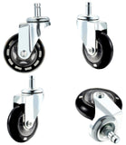 Salon Trolley Cart Chair Caster Wheels (Set Of 4), Hair-free Rolling Casters for Stool Chair, Hair Stylist Color Table Tray, Spa Beauty Furniture Equipment