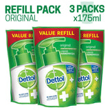 Dettol Liquid Hand Soap 175ml Original Refill (Package May Vary) Pack of 3