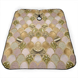 Professional Barber Supplies Tool Golden Fish Scales Cape Cover Cloak Hair Dyed Hair Waterproof Cloth Anti-Static Hairdressing Haircut Apron Hair Dressing Gown Cape