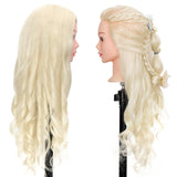 Cosmotologist Doll head for Hair Styling 26 inch Mannequin Head with Hair Doll Head Styling 50% Real Hair Dolls to Practice Braiding Training Head Cosmetology Doll Manikin Head with Clamp + Braid Set