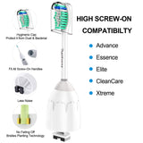 Toptheway Replacement Brush Heads Compatible with Sonicare E-Series Toothbrush HX7022/66, Essence, Xtreme, Elite, Advance and CleanCare Screw-On Handles, 6 Pack …
