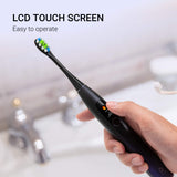 Oclean X Pro Electric Toothbrush 42,000 VPM Deep Cleaning with LCD Touch Screen, 2H Fast Charge Lasts 30 Days, 3 Modes 32 Intensities, Sonic Toothbrush Smart Timer - Black Purple