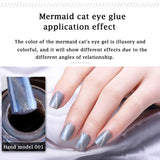 Vtrem Magnetic Nail Polish Kit 6 Colors 3D Cat Eye Gel Nail Polish Set 15ml with Free Magnet Sticks - Long Lasting Soak Off UV LED Gel