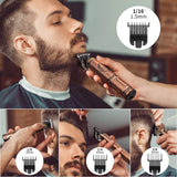 Professional Cordless Hair Clippers, Beard Trimmer Barber Hair Cut Grooming Kit, Zero Gapped Trimmers, Rechargeable Close Cutting T Blade Trimmer for Men Haircutting Kit, Hair Clippers for Men's Gift