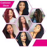 New soft locs 18 inch 6 Packs Goddess Faux Locs Curly Wavy Crochet Synthetic Braiding Hair Extensions (18 inch, 30#)