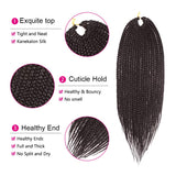7 Packs 22inches Box Braids Crochet Braids 3X Box Braid Crochet Hair Extension 20 Strands/Pack (22"7Packs,#2)