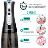 Water Flosser Pick Teeth Cleaner,TOPOINT 320ML Cordless Pik Flosser Portable for Braces Dental Oral Irrigator with 4 Jet Tips, 3 Modes, Cool Tech Gadgets Christmas Unique Gifts for Men Women Tee