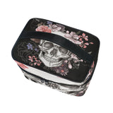 Makeup Bag Rose Skull Travel Cosmetic Bags Organizer Train Case Toiletry Make Up Pouch