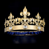 JEHEHUBO Adult Men Birthday King Crowns Gold Crown Costume Cosplay Prom King Crown Pageant Homecoming King Crowns Wedding Bridal Crowns Large Size Gold Metal Tiaras Crowns Birthday Men Crowns