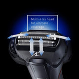 Panasonic Hybrid Wet Dry Shaver, Trimmer & Detailer with Two Adjustable Trim Attachments, Pop-up Precision Detail Trimmer & Shave Sensor Technology – Cordless Razor for Men - ES-LL41-K (Black)