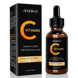 Yuesuo Vitamin C Serum for Face with Hyaluronic Acid and Vitamin E Facial Serum, Organic Anti Aging Serum for Sun Damage, Acne, Brighten Hydrate, Collagen Booster，anti Wrinkles, Fine Lines, Age spot