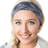 Hipsy Adjustable & Stretchy Xflex Band Wide Sports Headbands for Women Girls & Teens (Space Dye Violet/Grey/Mint Xflex Band 3pk)