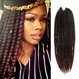 24 Inch 6 Packs AU-THEN-TIC 2X Jumbo Senegalese Twist Crochet Braid Hair Havana Twist Crochet Hair Havana Mambo Twist Crochet Braids Hair Extensions (24 Inch (6 Pack), M1B/30)