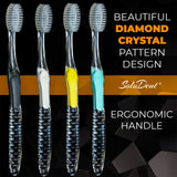 Solodent Toothbrush Ultra Soft, Silver for Sensitive Teeth and Gums (Pack of 8) Colors may vary