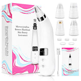 Blackhead Remover Vacuum Electric Blackhead Removal Tools Pore Cleaner with LED Display Deep Cleaner Blackhead Including 4 Patterns and 5 Suction Probes USB Rechargeable for Dry, Normal, Oily Skin