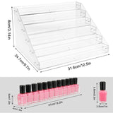 Nail Polish Organizer, Umirokin 6 Tiers Acrylic Organizer Storage Case Display Rack Holders for Ink Nail Polish Essential Oil Cosmetic Dropper Bottle（54-90 Bottles）