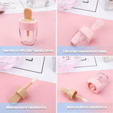 28 Pcs Refillable Empty Lip Gloss Tube Tool Set, 8 Pcs Ice-cream Shaped Lip Balm Tubes 8 Pcs Pencil Shaped Lip Gloss Containers 8 Pcs Lollipop Shaped Plastic Tube Containers with 4 Pcs Mini Funnels