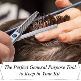 6 Inch Hair Thinning Scissors, 30 Teeth Thinning Shears for Women Texturizing Blending Shears with Engraved Ergonomic Offset Handle for Barber, Hairdresser, Men, Children, Kids