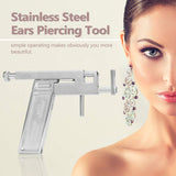 KKmoon Stainless Steel Ears Piercing Tool Kit with 49 Pairs Ear Studs,Professional Painless Ear,Nose Piercing Machine