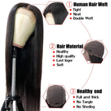 Beaudiva Lace Front Wigs Human Hair Straight Lace Front Human Hair Wigs 18inch 4×4 Lace Closure Wigs with Baby Hair Pre Plucked Bleached Knots Remy Brazilian Lace Wigs for Black Women Natural Color