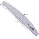 50 Packs Nail Buffering Files 100/180 Grits Doubled Sides Emery Boards Coarse Nail File Set