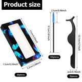 160 Pieces False Eyelash Kit, Include 30 Empty False Eyelash Storage Box Eyelash Packaging Box, 30 Eyelash Applicator Tool Eyelash Extension Tweezers, 100 Eyelash Brush Mascara Wands (Black Butterfly)
