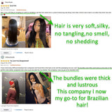 10A Brazilian Virgin Straight Hair 3 Bundles 14" 16" 18" Virgin Straight Human Hair Bundles 100% Unprocessed Remy Hair Bundles Natural Color