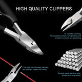 Toenail Clippers for Ingrown or Thick Toenails for Seniors, Nail Clippers for Men and Women- Sharp Stainless Steel Professional Toes Ingrown Toenail Nail Trimmer, Toenail Nail Set