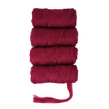 4 Packs Brazilian Wool Hair Yarn, Wool Yarn for Hair Jumbo Braiding& Senegalese Twisting Wool Hair Attachment Knitting Hair Braids (Red Brown)