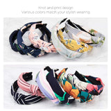 Ondder 12 Pack Knotted Headbands for Women, Turban Headbands for Women Hard Headband Headwear Cute Floral Headbands Hair Accessories for Women Ladies