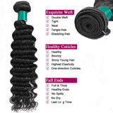 Lizourey Hair Brazilian Virgin Hair Deep Wave Human Hair One Bundle 26inch 100% Unprocessed Virgin Human Hair Extension Weave Deep Wave Bundle Natural Color (100+/-5g)/bundle