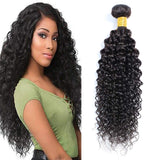 8A Brazilian Virgin Curly Hair Weave 1 Bundle 100% Unprocessed Human Hair Curly Wave Extensions Natural Black (24")