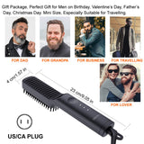 Beard Straightener W/FREE Beard Oil UPGRADE 3 IN 1 Beard Straightener for men & Hair Beard Straightening Brush Heated Combs for Men Stocking Stuffers Gifts for Him Men Women