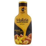 Malizia: Velvety Bath Foam, Argan and Vanilla Scent 33.8 Fluid Ounce (1000mL) Bottle [ Italian Import ]